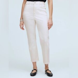 Madewell Womens White “The '90s Straight Crop Jean”